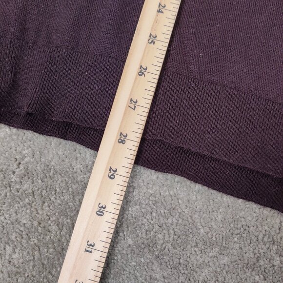 Calvin Klein Men's Sweater Size L Purple Merino Wool V Neck Business Casual Work - Picture 6 of 6
